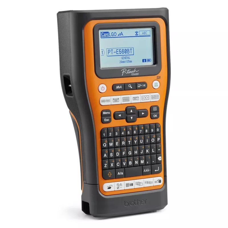 Brother PT-E560BTVP sildiprinter Termosiirde 180 x 180 DPI 20 mm/s Juhtmega ja juhtmevaba HSE/TZe Bluetooth QWERTY