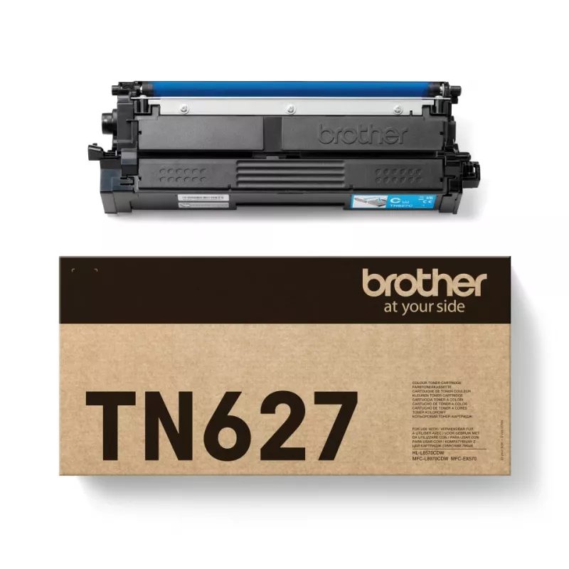 Brother TN-627C originaal tonerikassett tsüaan, mahutavus 10 000 lehekülge, 1 tk
