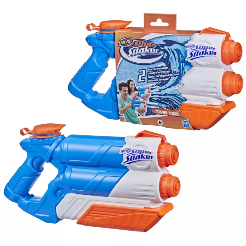 Nerf Super Soaker Twin Tide, mängupüstol, mitmevärviline, 6 a