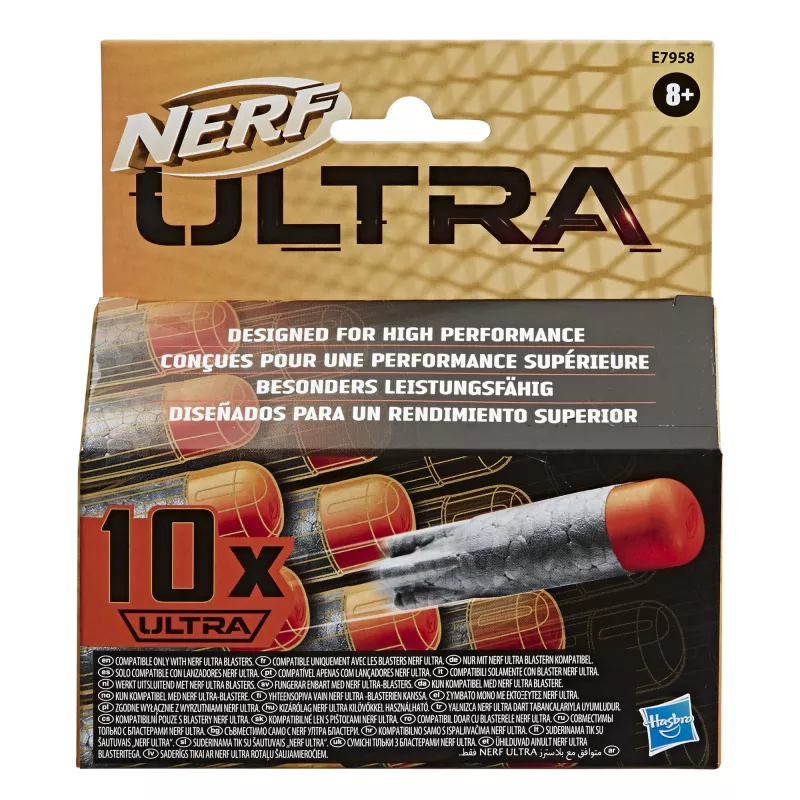 Nerf Ultra 10-noole lisapakk -- ülim noolelaskmine -- ühildub ainult Nerf Ultra blasteritega