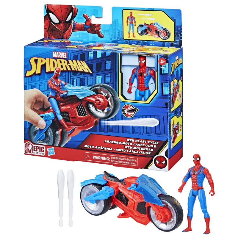 Marvel Ämblikmehe Veebilennu Tsükli laste mängukomplekt poseeritava Ämblikmehe tegelaskujuga