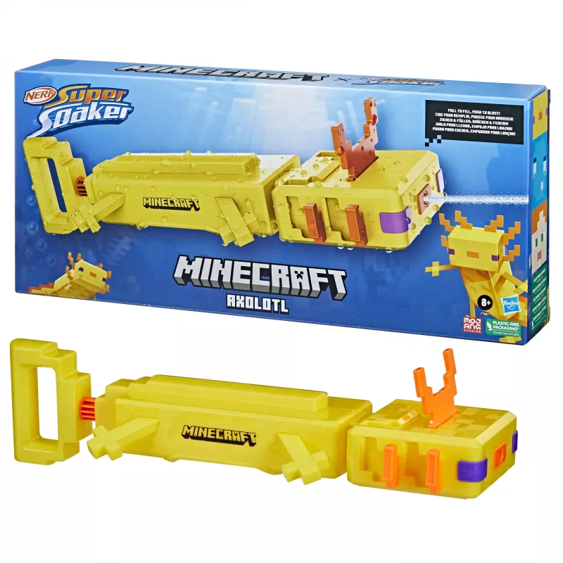 Hasbro Axolotl, leotuspüstol, oranž, valge, kollane, 8 a, 1 tk