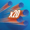 Täitepakk Nerf N Series N1-Darts 20x sinine oranž F8640