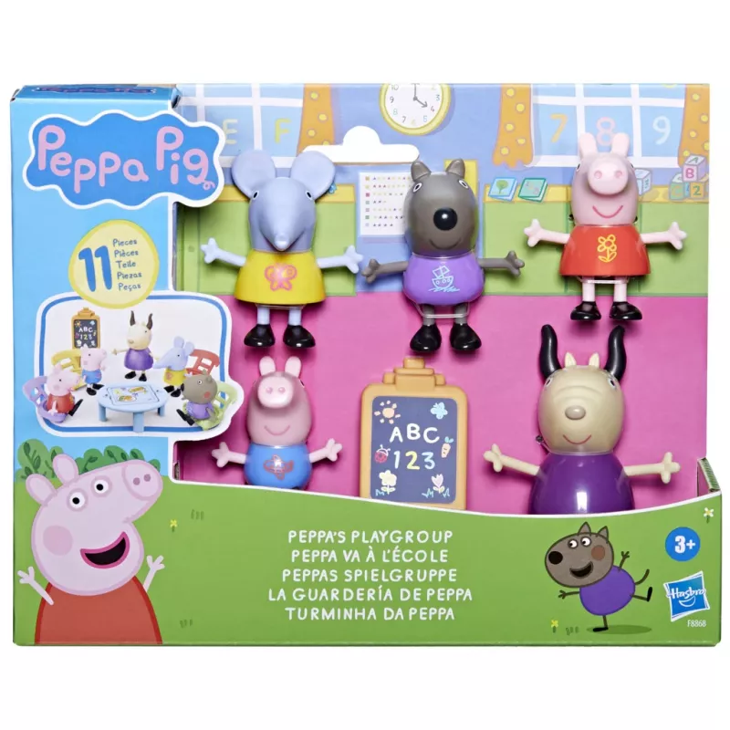 Hasbro Peppa Pig mängurühma mängukomplekt 5 figuuri ja 6 aksessuaariga, eelkooliealistele mänguasjad alates 3-aastastele tüdrukutele ja poistele