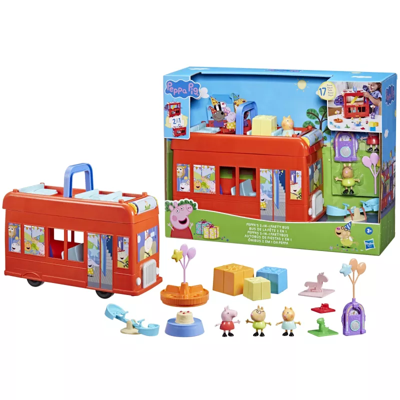 Peppa Pig 2-in-1 Party Bus, Action/Seiklus, 3 a, Mitmevärviline, Plastik