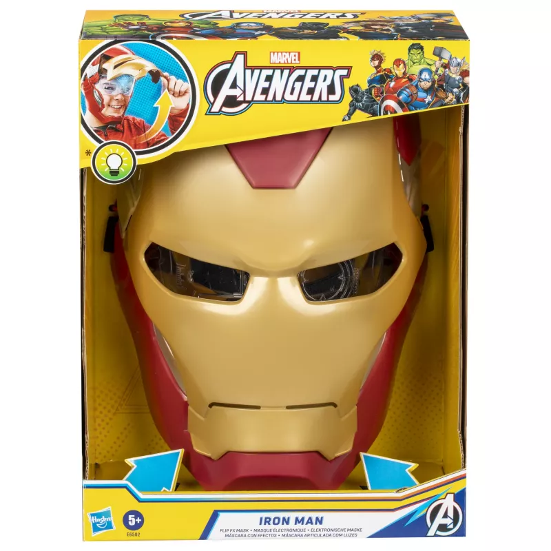 Marvel Avengers Iron Man Flip FX Mask, Laps, Näomask, 5 a, Film, 1 tk