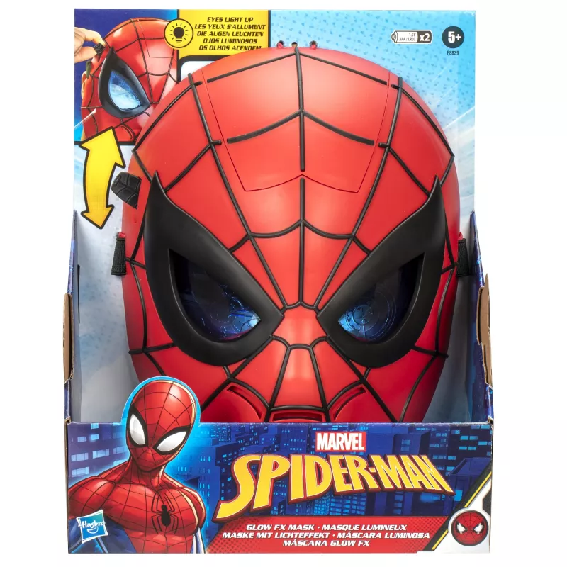 Marvel Spider-Man Glow FX Mask, täiskasvanud ja laps, näomask, 5 a, film, 1 tk