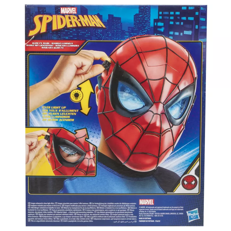 Marvel Spider-Man Glow FX Mask, täiskasvanud ja laps, näomask, 5 a, film, 1 tk