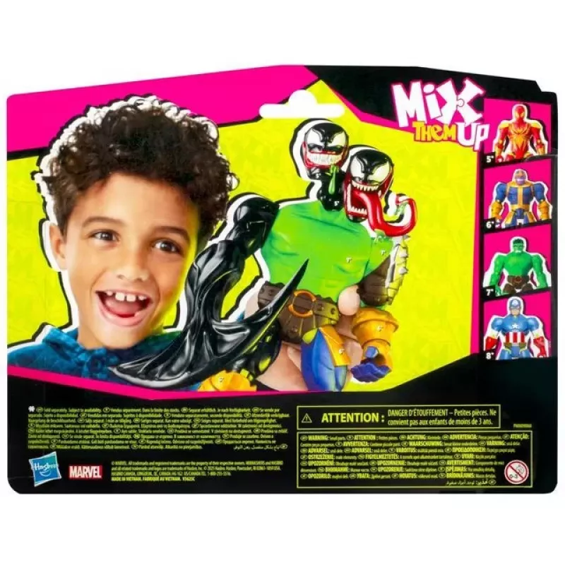 Marvel MixMashers Spider-Man Venom Mix-&-Match, 4 a, Mitmevärviline