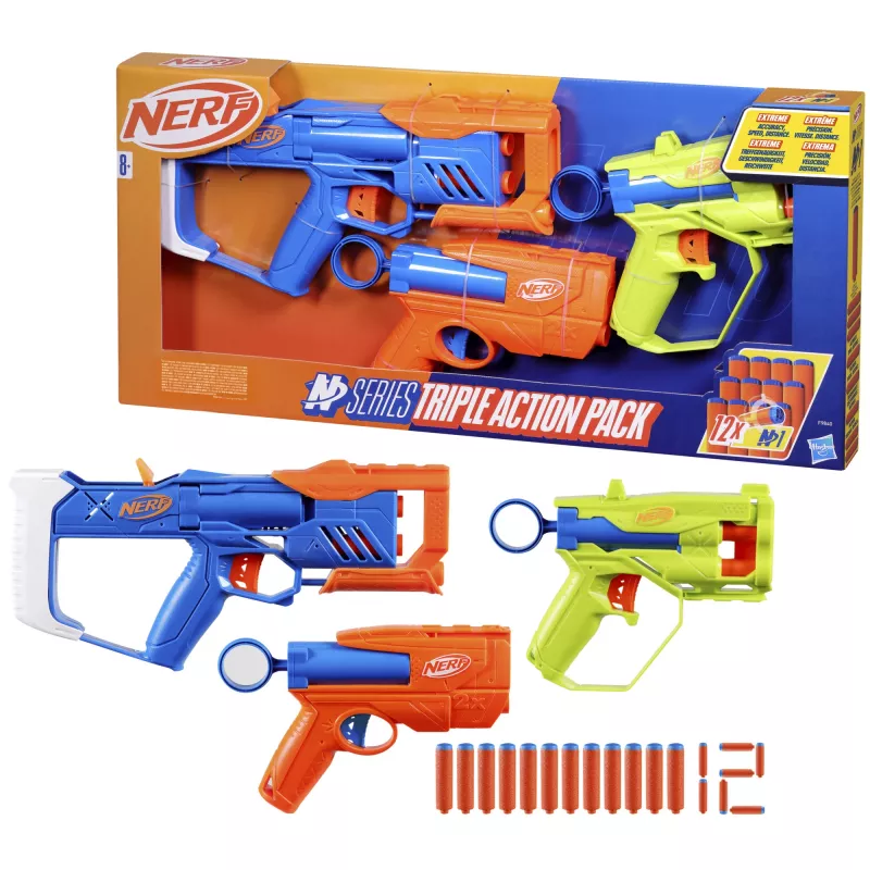 Nerf N Series Triple Action Pack, Mängupüss, 8 a