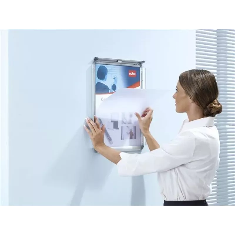 Nobo Essence A4 plakatiraam, sise-/välistingimustesse, hõbedane, alumiinium, A4, 248 mm, 370 mm