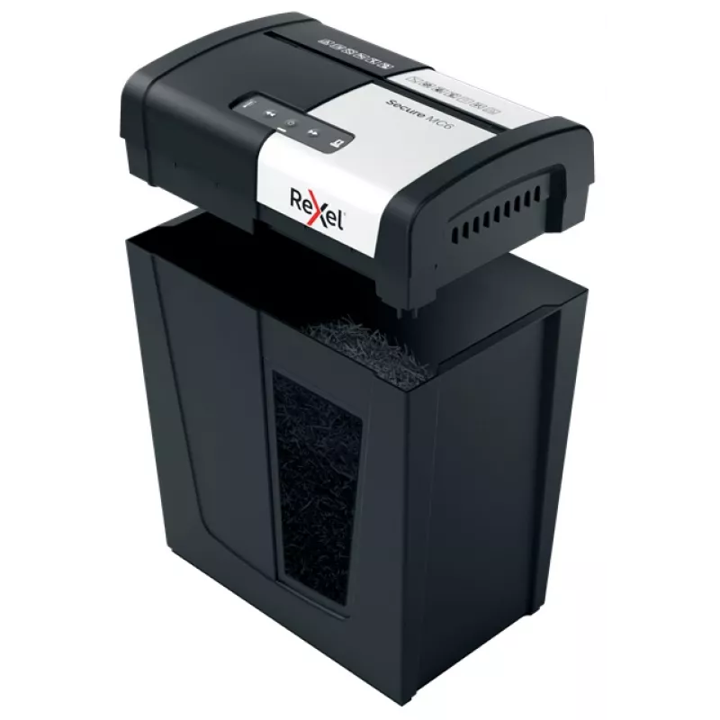 Rexel Secure MC6 Whisper-Shred mikrohakkimisega paberipurustaja P5, mikrohakkimine, 2 x 15 mm, 18 L, 175 lehte, 55 dB, nupud