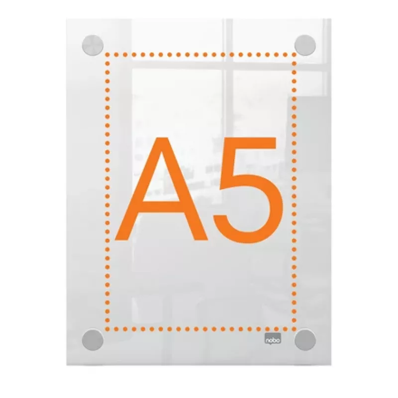 Nobo Premium Plus A5 läbipaistev akrüülist seinakinnitusega plakatiraam
