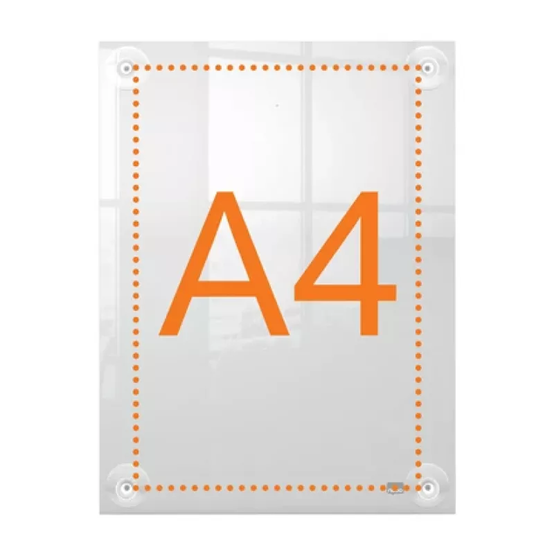 Nobo Premium Plus A4 läbipaistev akrüülist seinale kinnitatav ümberpaigutatav plakatiraam