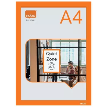 Nobo isekleepuv magnetpostriraam A4, oranž, A4, Oranž, Vertikaalne/horisontaalne, 235 mm, 5 mm, 325 mm