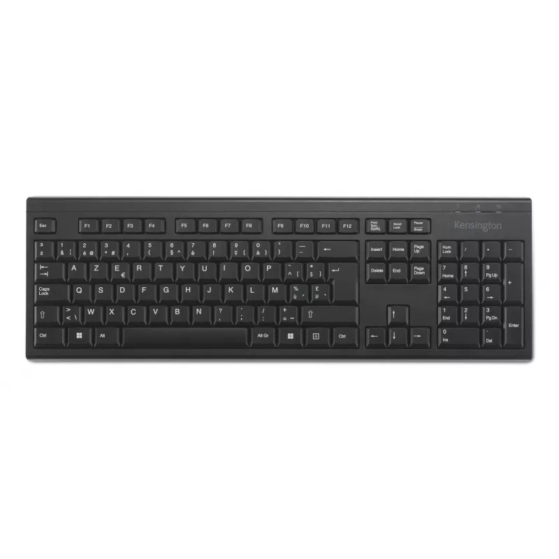 Kensington K75561BE, täissuuruses (100%), juhtmevaba, RF-juhtmevaba, membraan, AZERTY, must