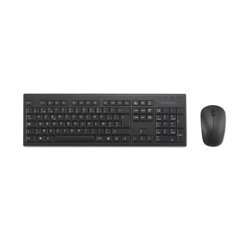 Kensington K75562BE, juhtmevaba, RF-juhtmevaba, membraan, AZERTY, must, hiir kaasas