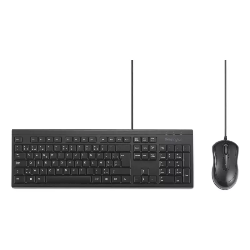 Kensington K75452BE, juhtmega, USB, membraan, AZERTY, must, hiir kaasas