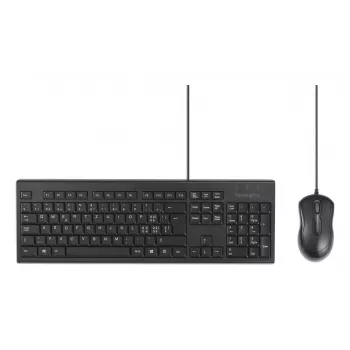 Kensington K75452CH, juhtmega, USB, membraan, QWERTZ, must, hiir kaasas