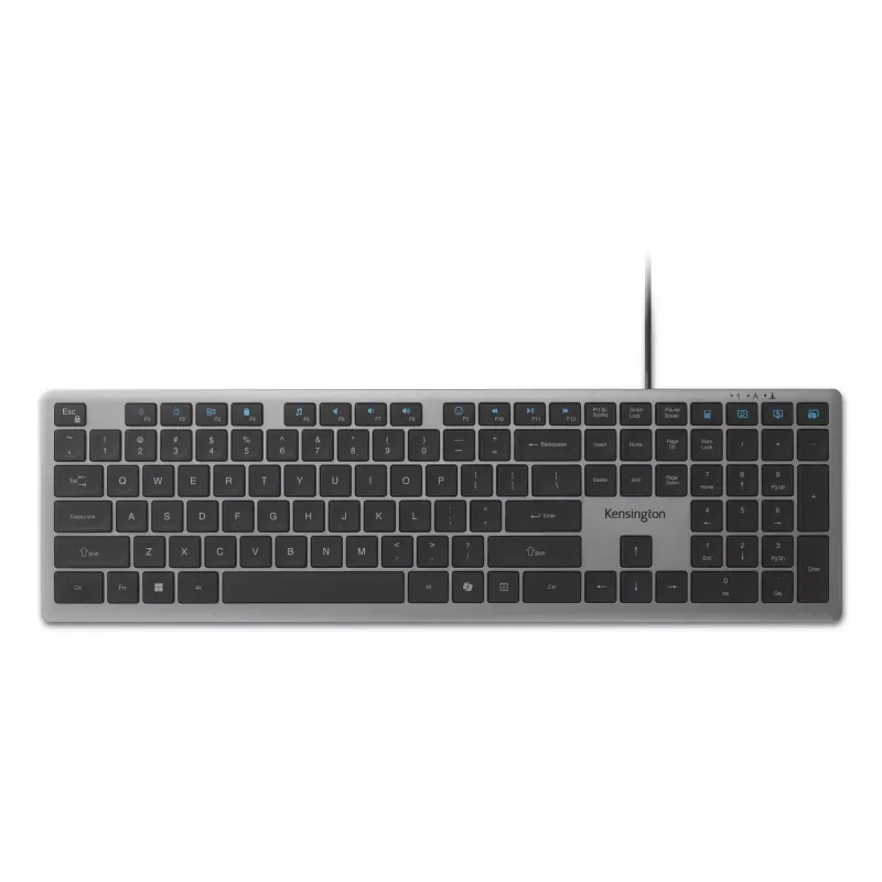 Kensington KB515 EQ USB-C/USB-A juhtmega klaviatuur, täissuuruses (100%), juhtmega, USB, käärikklahviga lüliti, QWERTY, hall