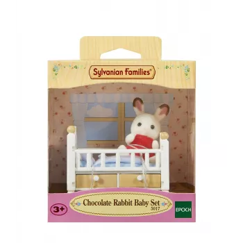 Sylvanian Families šokolaadijänese beebikomplekt (beebivoodi), 3 a, Mitmevärviline, polüstüreen, plastik