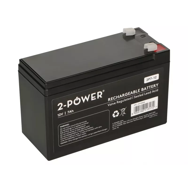 2-Power 2P7-12 UPS aku Suletud Pliiaku (VRLA) 12 V 7 Ah