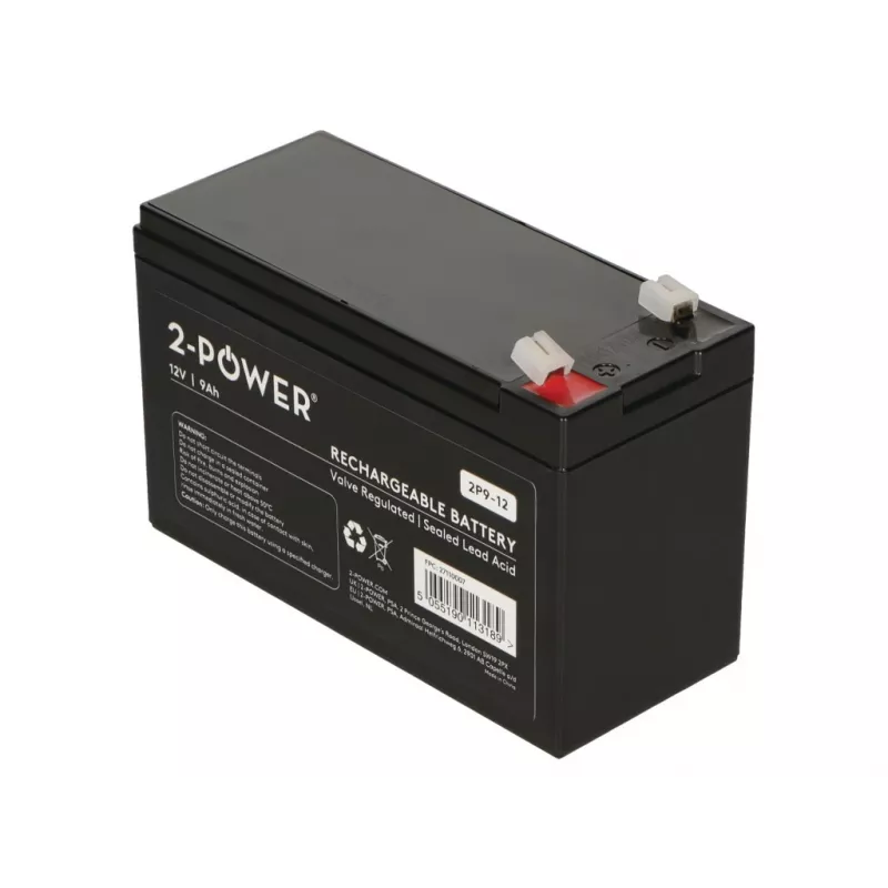 2-Power 2P9-12 UPS aku Suletud pliiaku (VRLA) 12 V 9 Ah