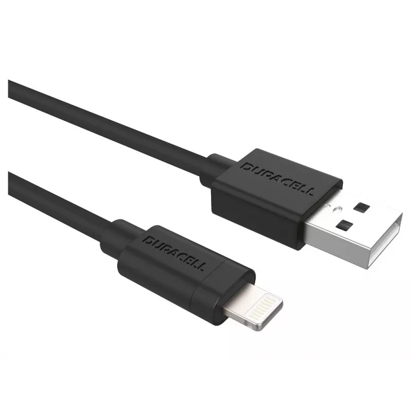 Duracell sünkroonimis-/laadimiskaabel 1 meeter must, 1 m, USB, Lightning, must