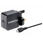 Duracell 2.4A seinalaadija ja 1M Micro USB kaabel, sisetingimustes, vahelduvvool, 2,4 A, must