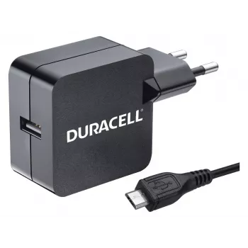 Duracell 2,4 A telefoni/tahvelarvuti seinelaadija, siseruumides, vahelduvvool, 5 V, 2,4 A, must