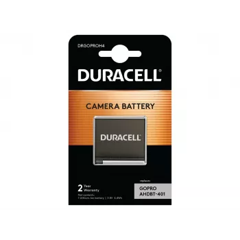 Duracell kaamera aku - asendab GoPro Hero 4 aku, GoPro, 1160 mAh, 3.8 V, liitiumioon (Li-Ion)