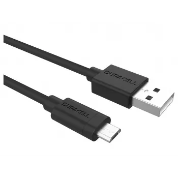Duracell Sync/Charge kaabel 2 meetrit must, 2 m, USB A, Micro-USB A, 2.0, Must