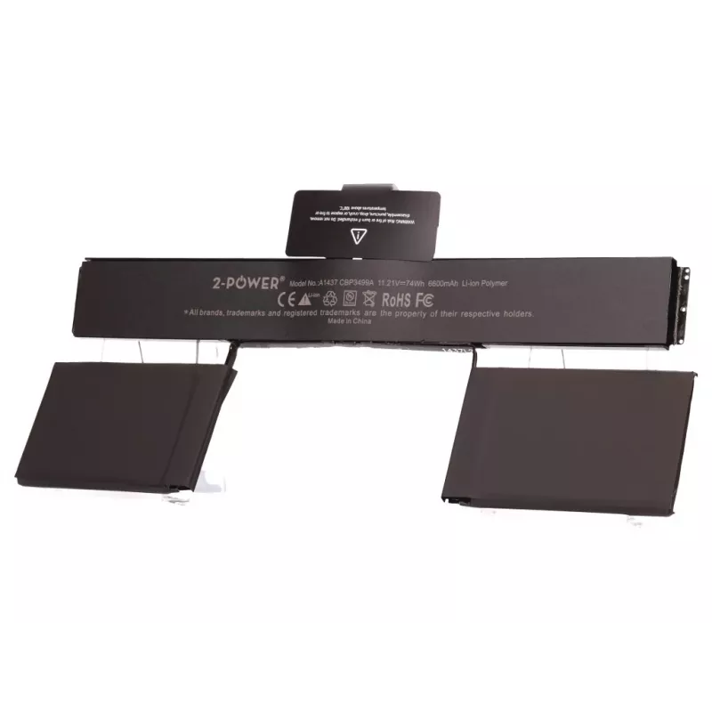 2-Power 11,21V 6600mAh liitium-polümeer sülearvuti aku, Aku, Apple MacBook Pro 13 tolli A1425 (Late 2012 EMC2557, Early 2013 EMC2672)