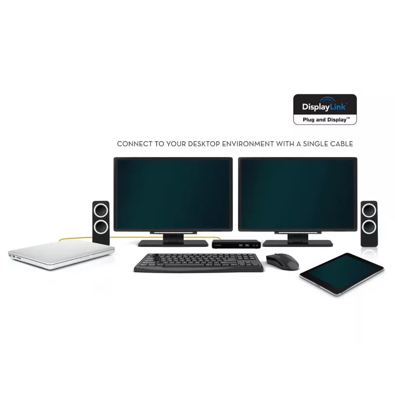 2-Power USB 3.0 kahe ekraaniga dokkimisjaam, dokkimine, 3,5 mm, USB A-tüüp, USB B-tüüp, 10,100,1000 Mbit/s, must, 5 Gbit/s