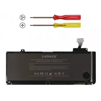 2-Power 10,95 V 6000 mAh Li-polümeer sülearvuti aku, Aku, Apple MacBook Pro 13-tolline A1278, Mid 2009 (EMC2326)