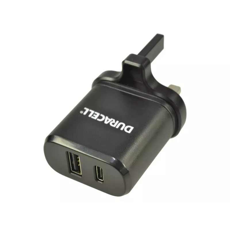 Duracell USB-C & Type-A võrgulaadija, siseruumidesse, vahelduvvool, must