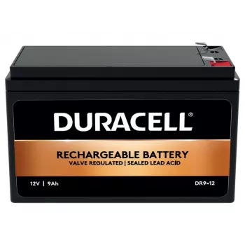 Duracell 12V 9Ah VRLA aku, suletud pliiaku (VRLA), 12 V, 9 Ah, 9000 mAh, 108 Wh, 2,4 kg
