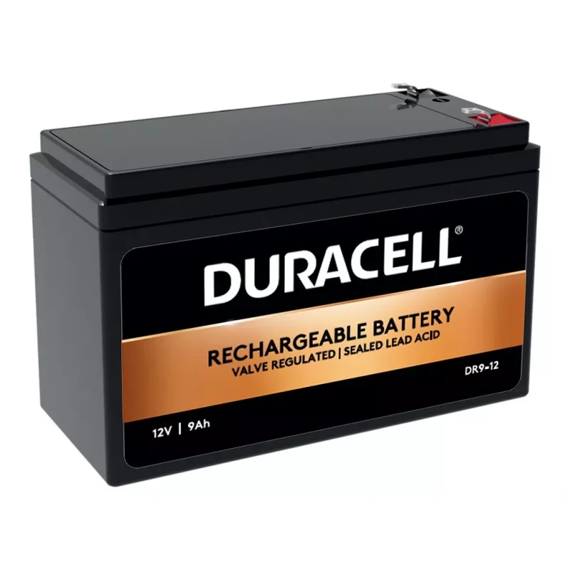 Duracell 12V 9Ah VRLA aku, suletud pliiaku (VRLA), 12 V, 9 Ah, 9000 mAh, 108 Wh, 2,4 kg