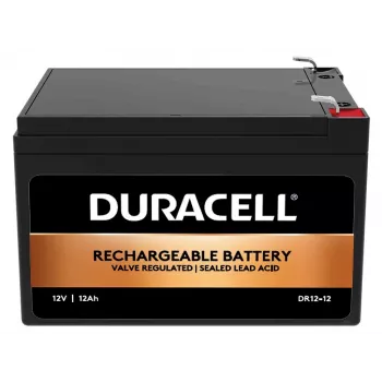 Duracell 12V 12Ah VRLA aku, suletud pliiaku (VRLA), 12 V, 12 Ah, 12000 mAh, 144 Wh, must