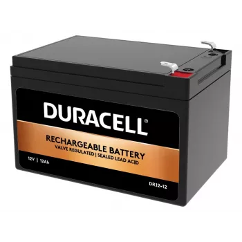 Duracell 12V 12Ah VRLA aku, suletud pliiaku (VRLA), 12 V, 12 Ah, 12000 mAh, 144 Wh, must