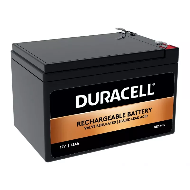 Duracell 12V 12Ah VRLA aku, suletud pliiaku (VRLA), 12 V, 12 Ah, 12000 mAh, 144 Wh, must