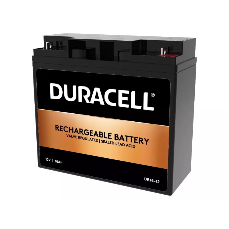 Duracell 12V 18Ah VRLA aku, suletud pliiaku (VRLA), 12 V, 18 Ah, 18000 mAh, 216 Wh, must