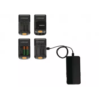 2-Power Universal Camera Battery Charger-Retail, Lithium-Ion (Li-Ion), AA, AAA, No
