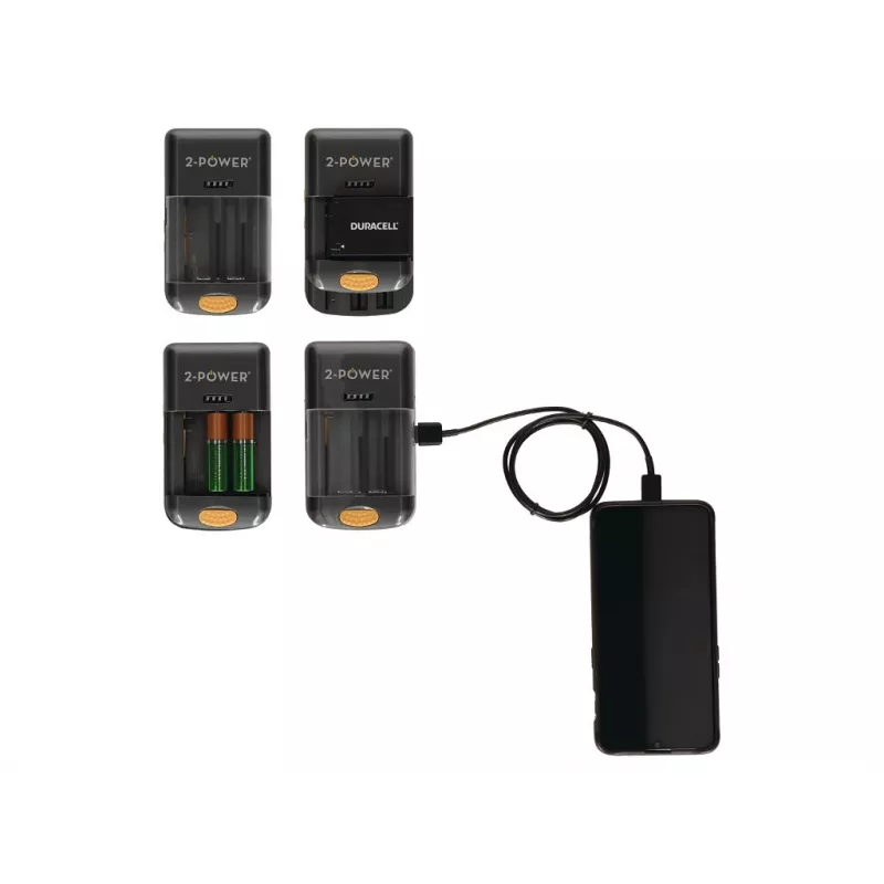 2-Power Universal Camera Battery Charger-Retail, Lithium-Ion (Li-Ion), AA, AAA, No