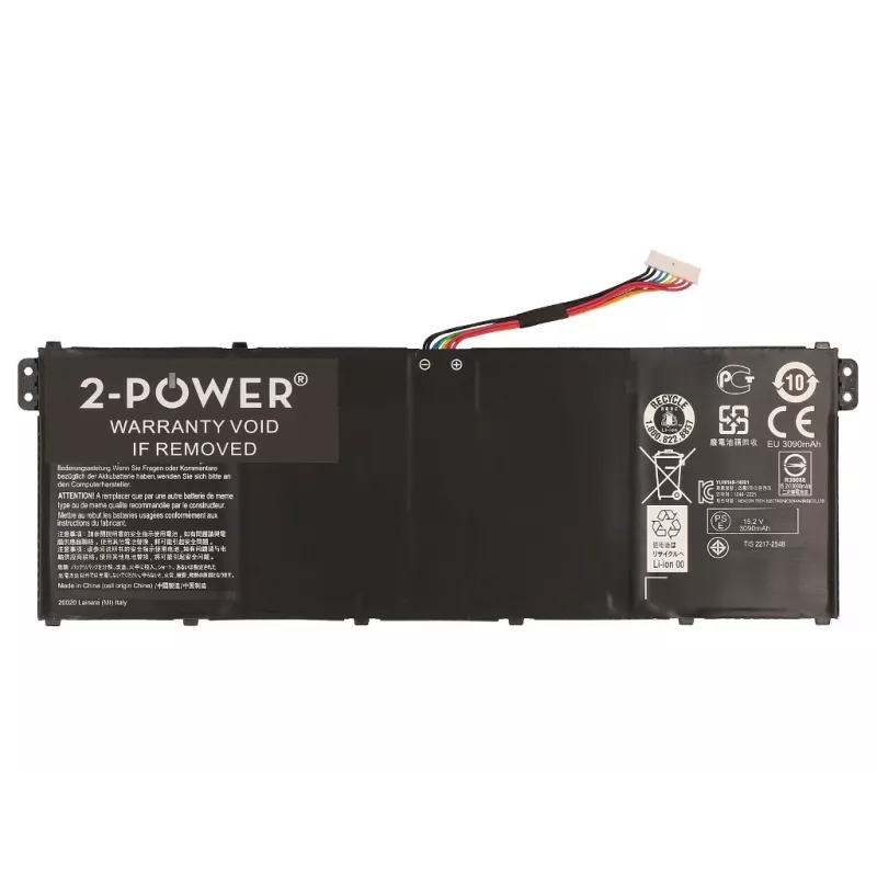 2-Power 15.2V 3220mAh liitiumpolümeer sülearvuti aku, Aku