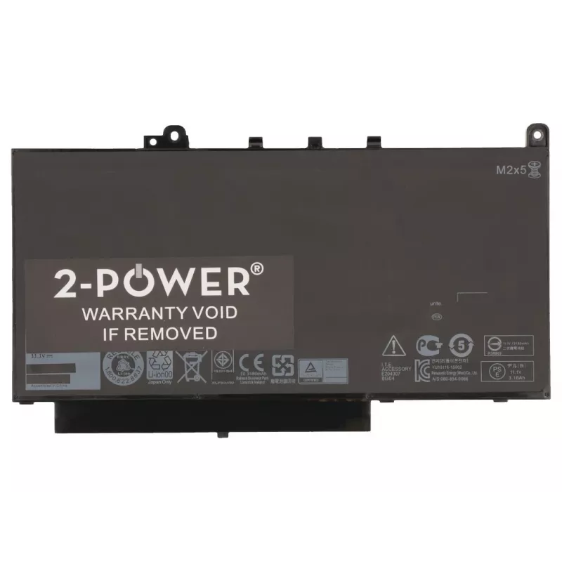 2-Power 11,1 V 37 Wh (3 elemendiga) Li-Polümeer sülearvuti aku