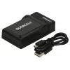Duracell digikaamera akulaadija, USB, siseruumide akulaadija, Nikon EN-EL20, EN-EL22, EN-EL24, must, 5 V, 5 V