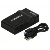 Duracell digikaamera akulaadija, USB, siseruumide akulaadija, Panasonic CGA-S005, S007, S008, must, 5 V, 5 V
