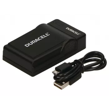Duracell digikaamera akulaadija, USB, siseruumide akulaadija, Panasonic CGA-S005, S007, S008, must, 5 V, 5 V
