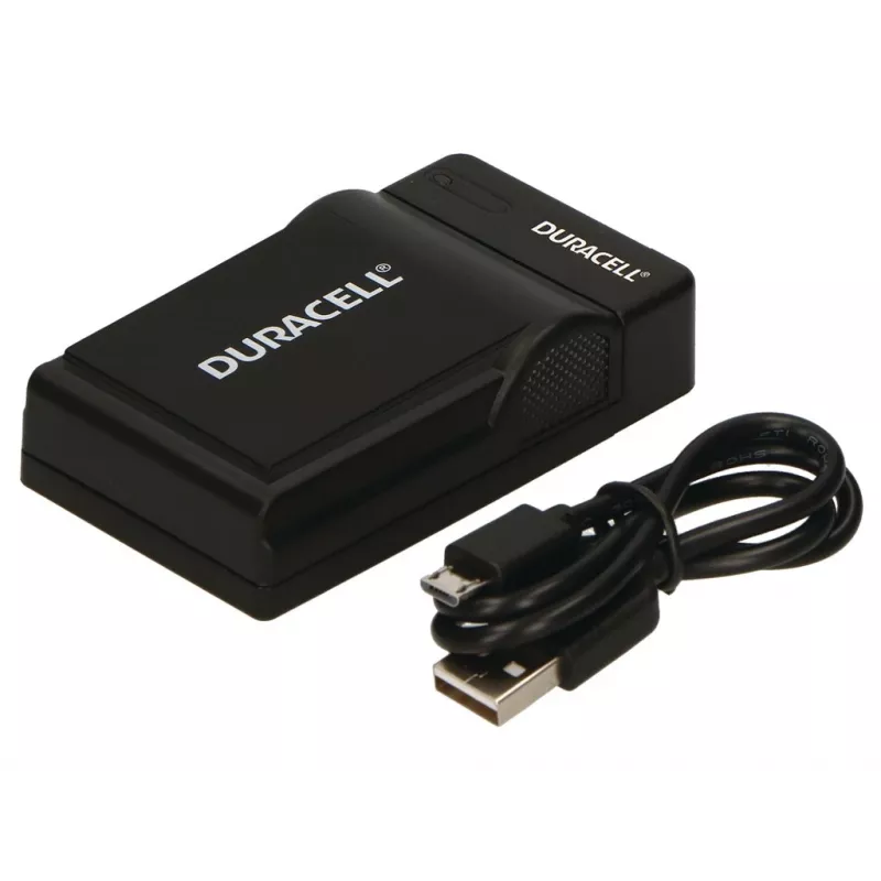 Duracell digikaamera akulaadija, USB, siseruumide akulaadija, Panasonic CGA-S005, S007, S008, must, 5 V, 5 V